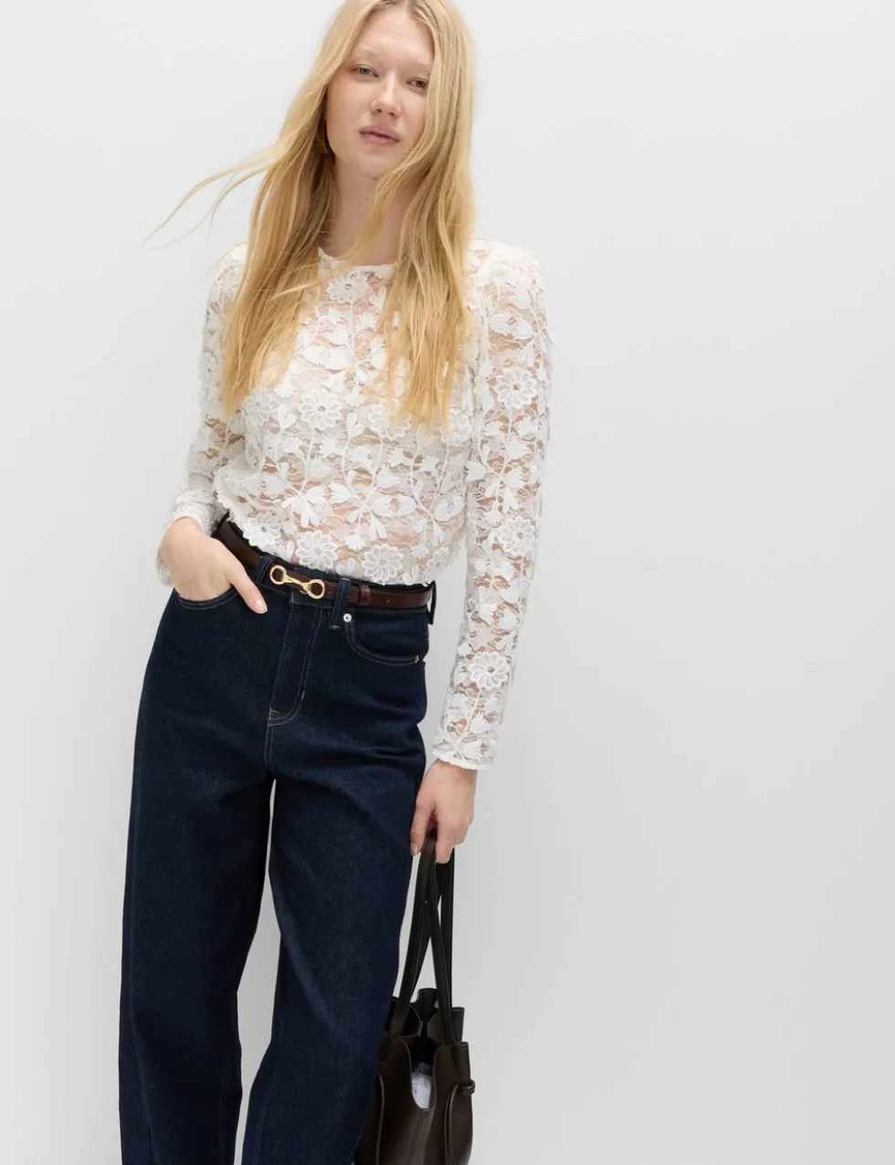 Lace Embroidered Floral Top