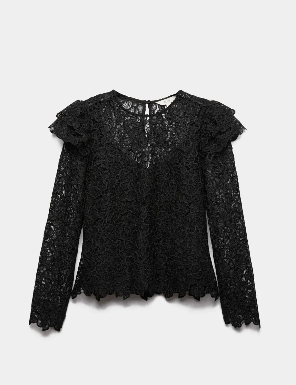Lace Frill Detail Blouse