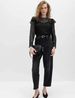 Lace Frill Detail Blouse