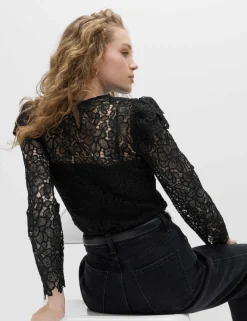 Lace Frill Detail Blouse
