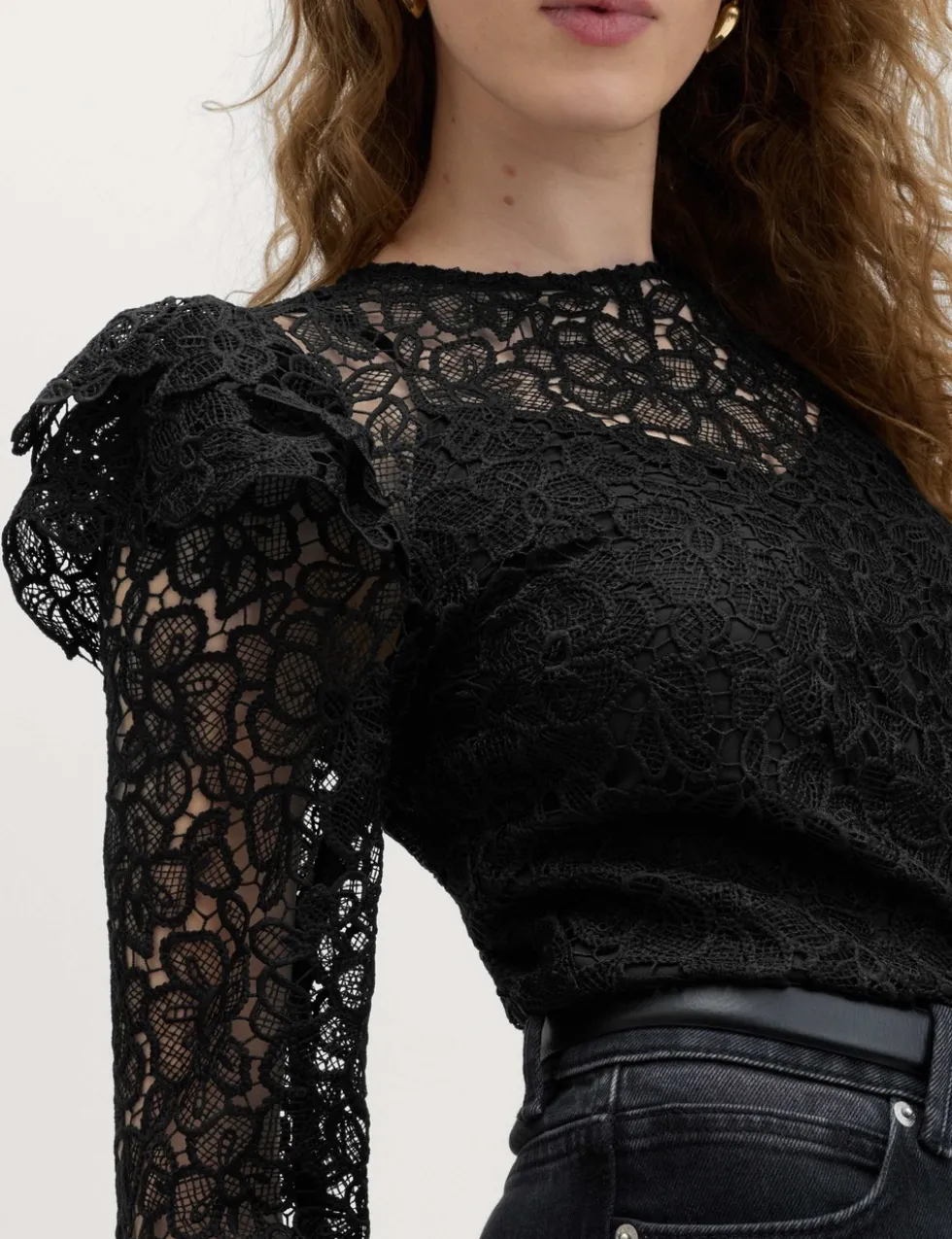 Lace Frill Detail Blouse