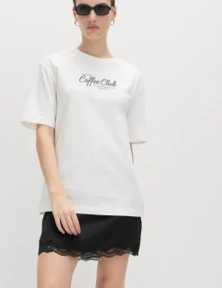 Lace Insert Mini Slip Skirt