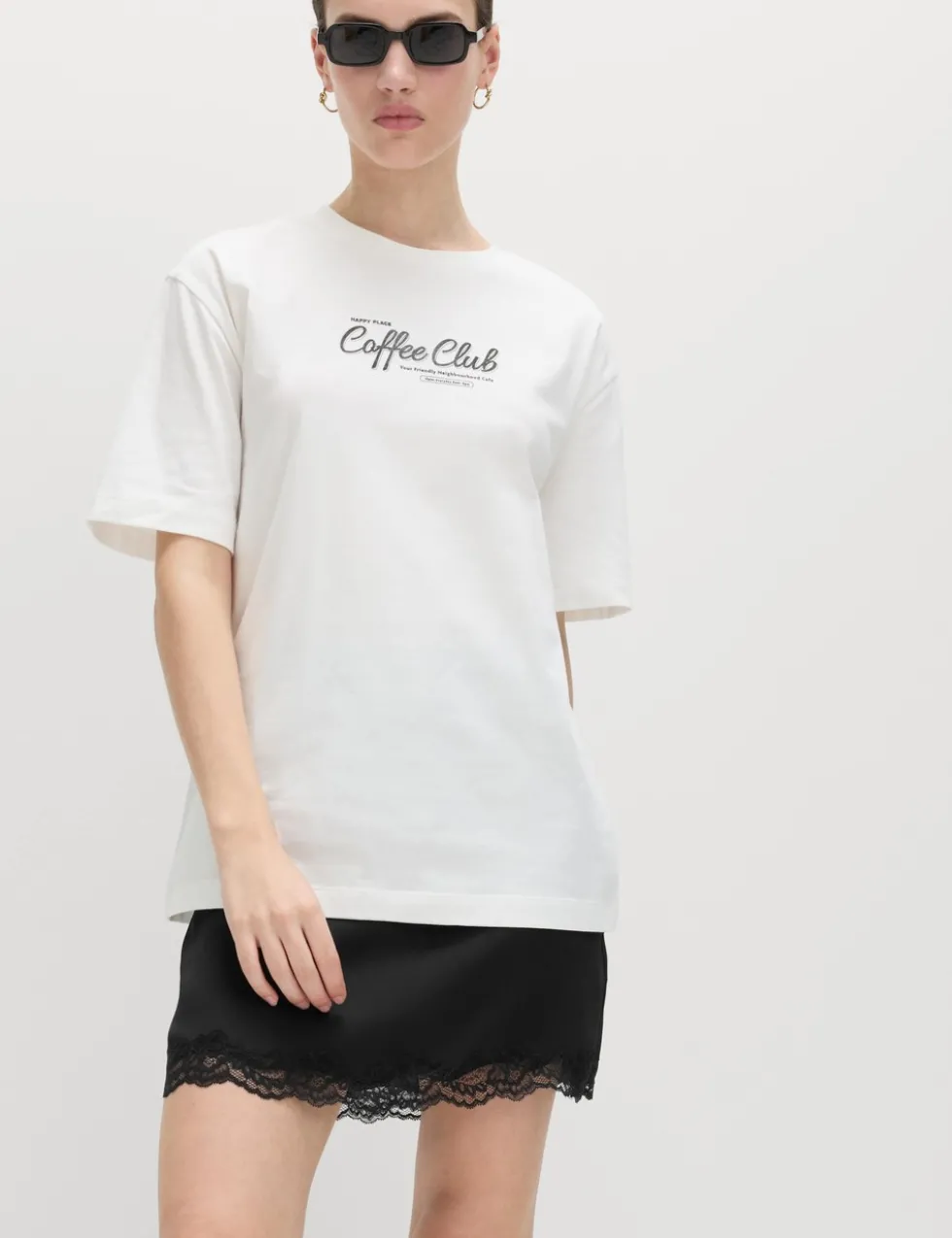 Lace Insert Mini Slip Skirt