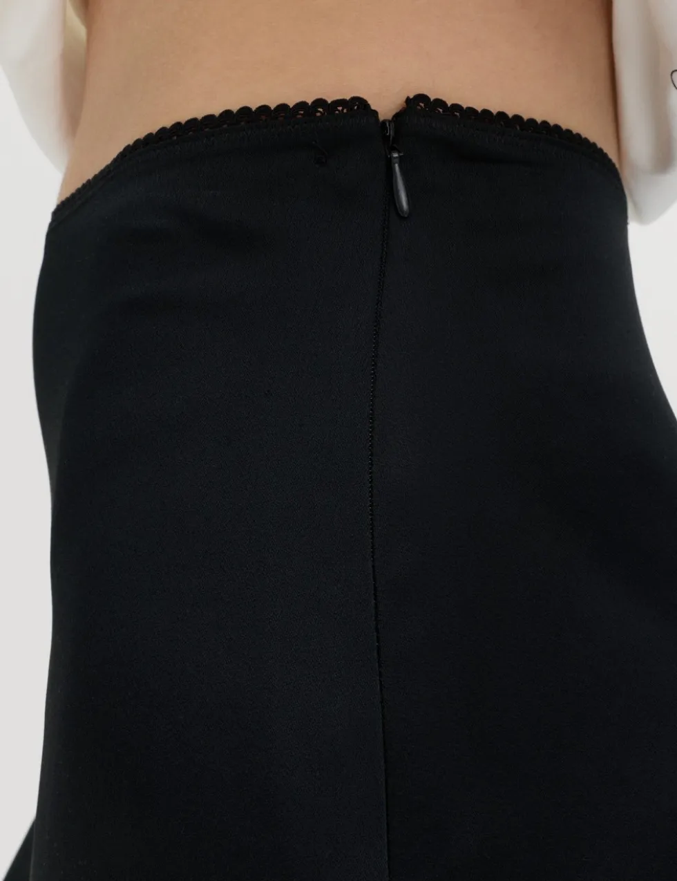Lace Insert Mini Slip Skirt
