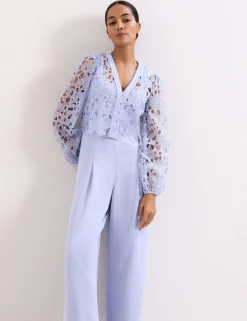 Lace Long Sleeve Jumpsuit