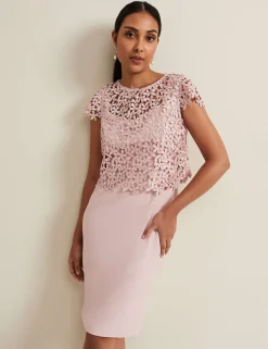 Lace Midi Column Dress