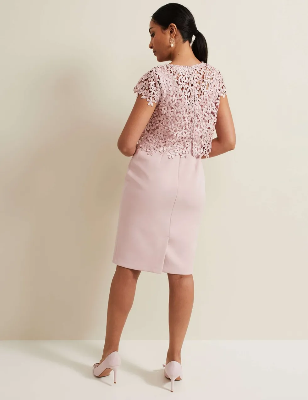 Lace Midi Column Dress