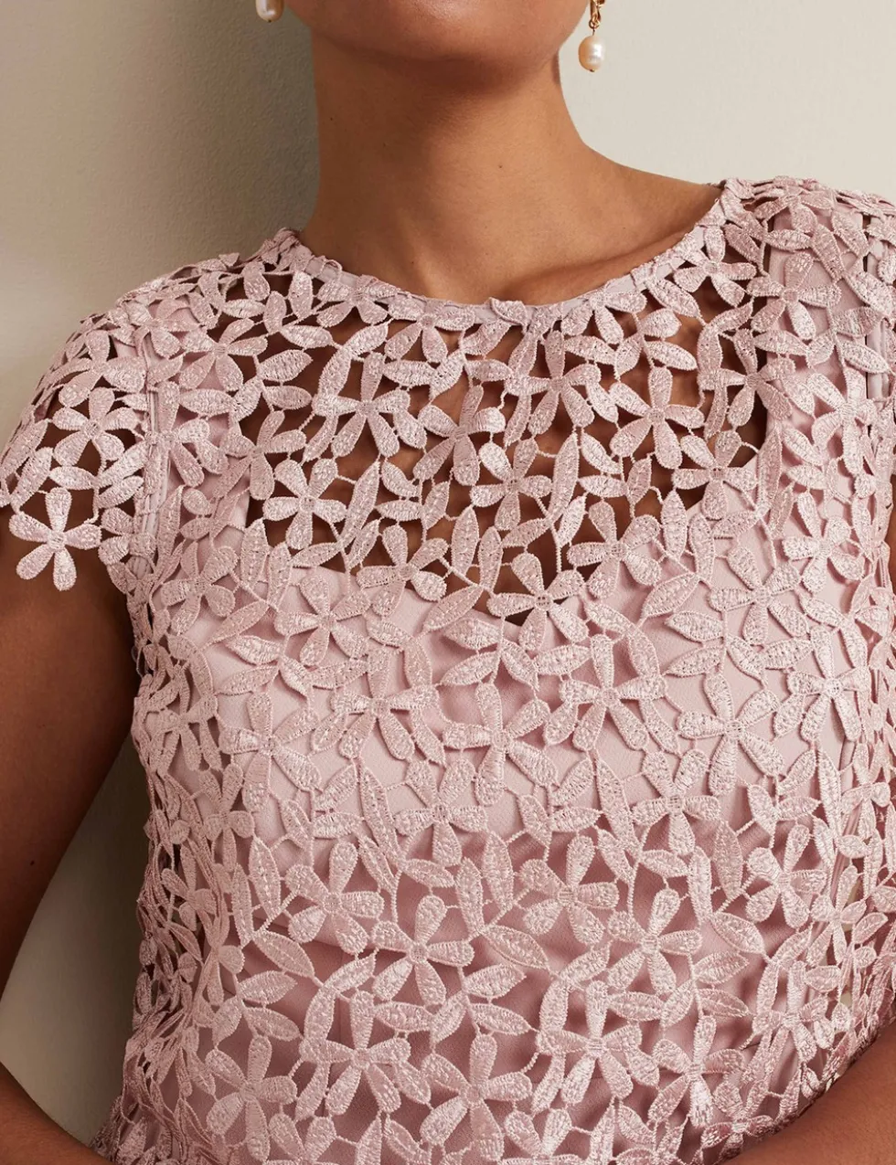 Lace Midi Column Dress