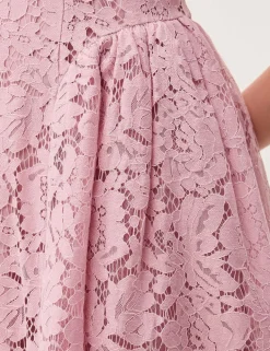 Lace Midi Skater Dress