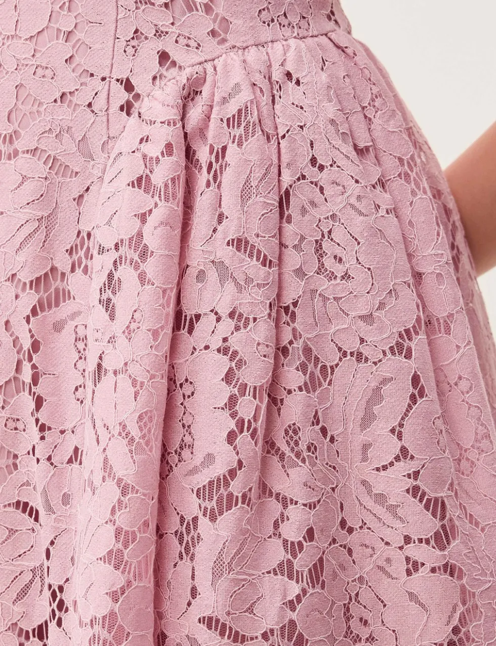 Lace Midi Skater Dress