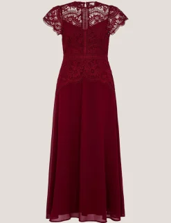 Lace Midi Waisted Dress