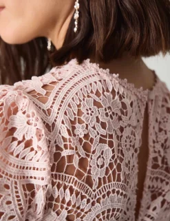 Lace Midi Waisted Dress