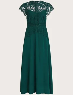 Lace Midi Waisted Dress
