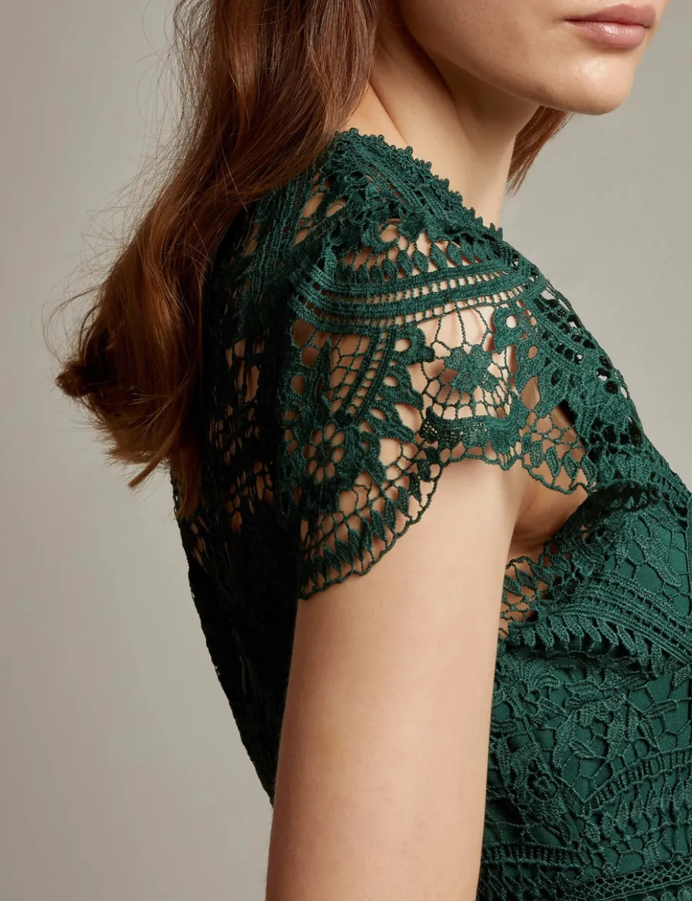 Lace Round Neck Maxi Dress