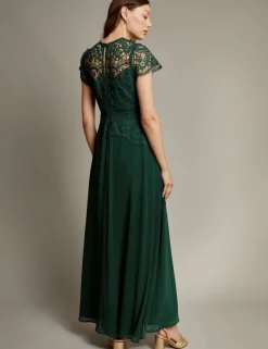 Lace Round Neck Maxi Dress