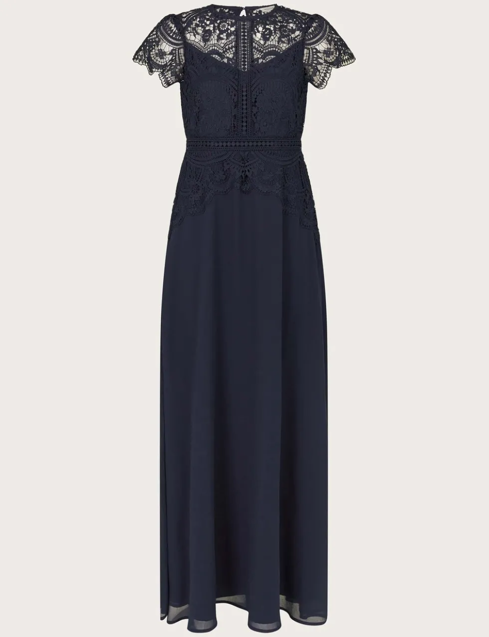 Lace Round Neck Maxi Dress