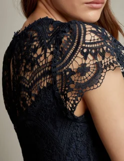 Lace Round Neck Maxi Dress