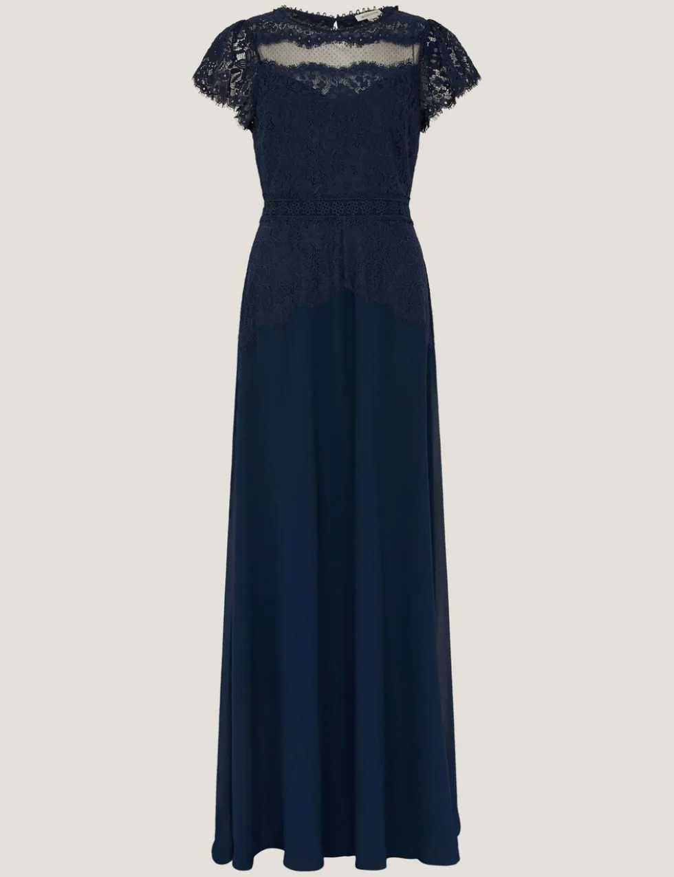 Lace Scoop Neck Maxi Skater Dress