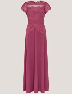 Lace Scoop Neck Maxi Skater Dress