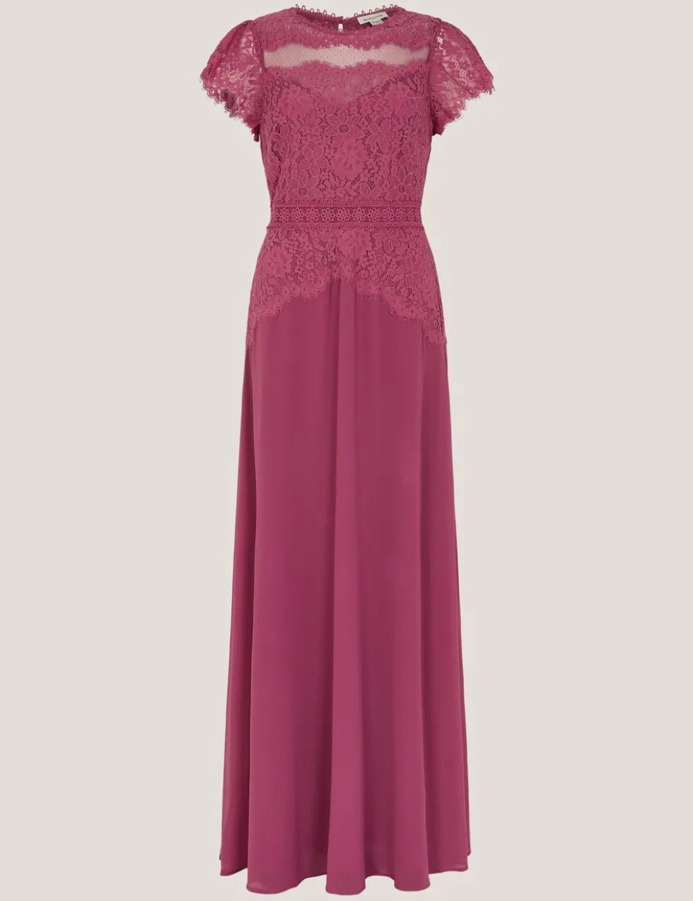 Lace Scoop Neck Maxi Skater Dress
