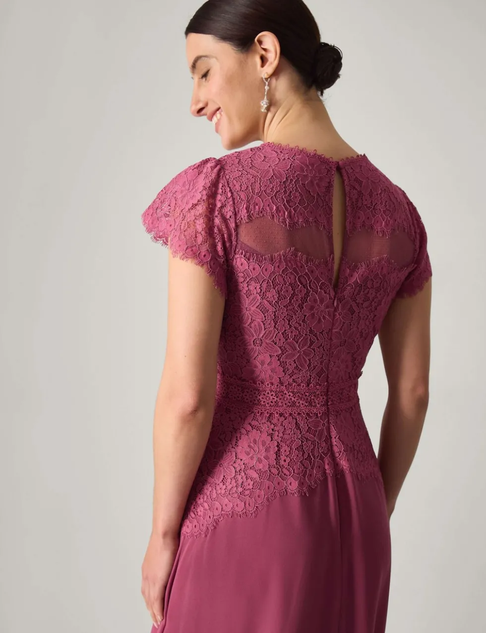 Lace Scoop Neck Maxi Skater Dress