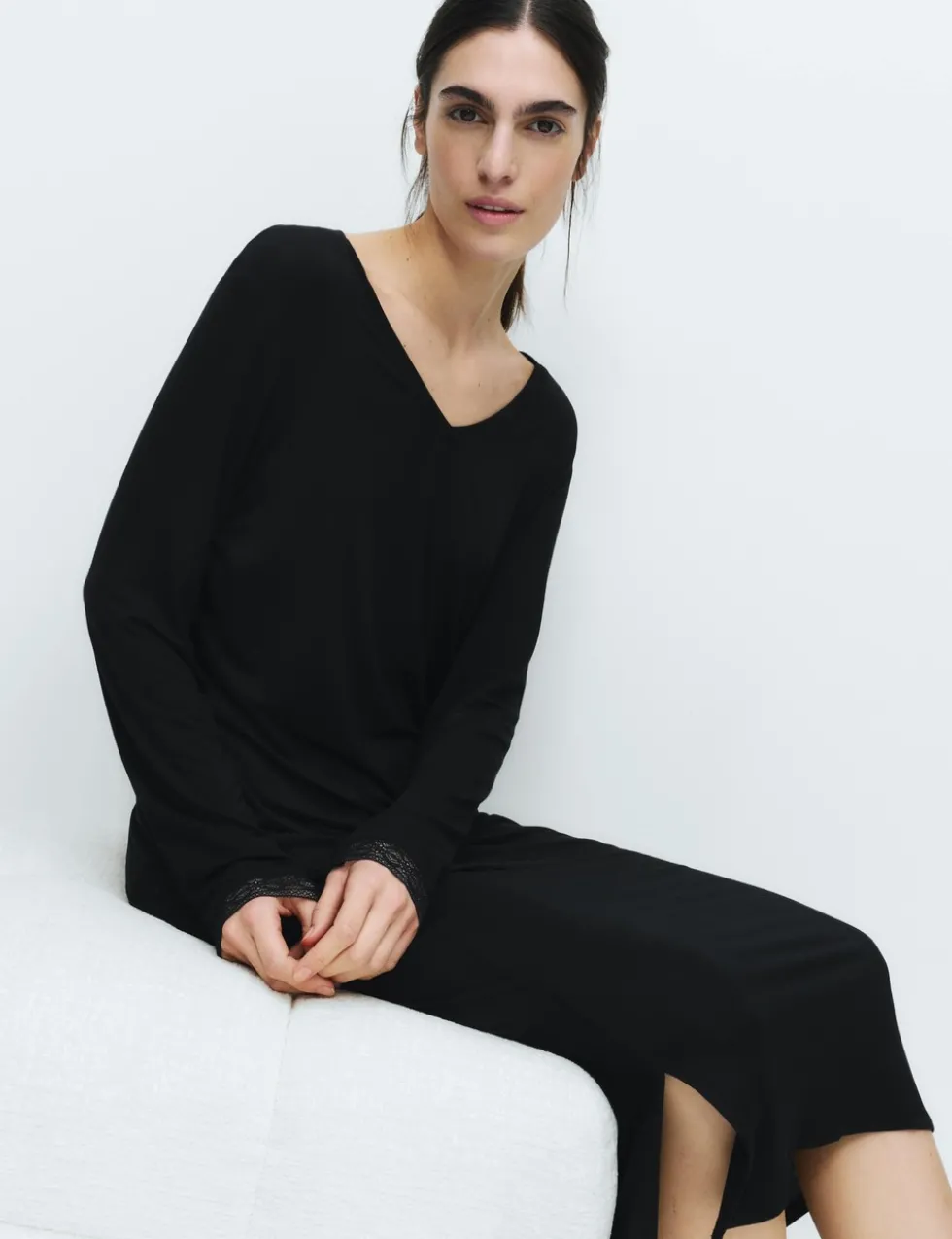 Lace Trim Nightdress