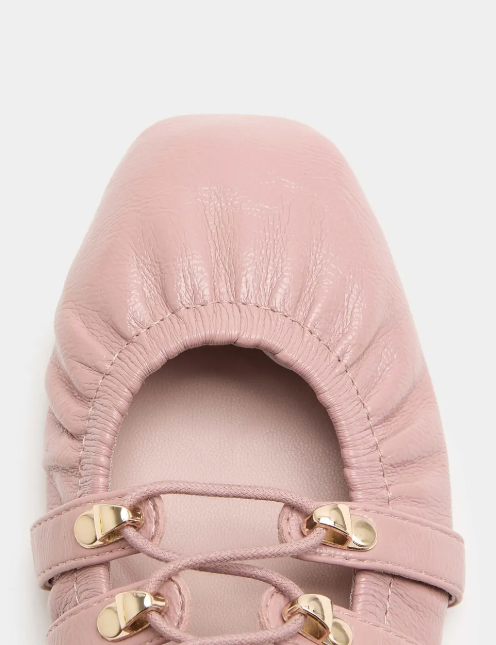 Lace Up Flat Ballet Pumps
