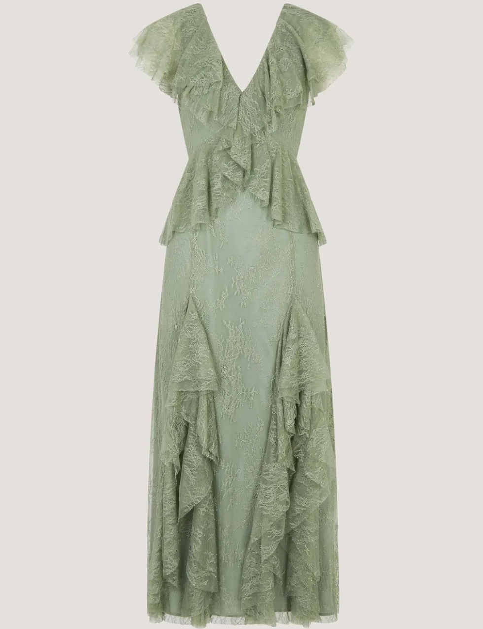 Lace V-Neck Midaxi Tea Dress