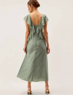 Lace V-Neck Midaxi Tea Dress