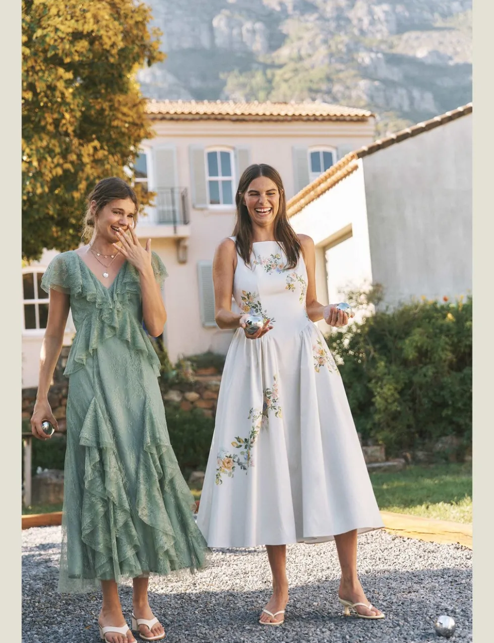 Lace V-Neck Midaxi Tea Dress
