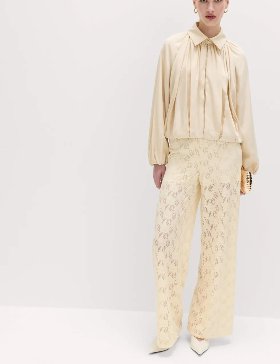Lace Wide Leg Trousers