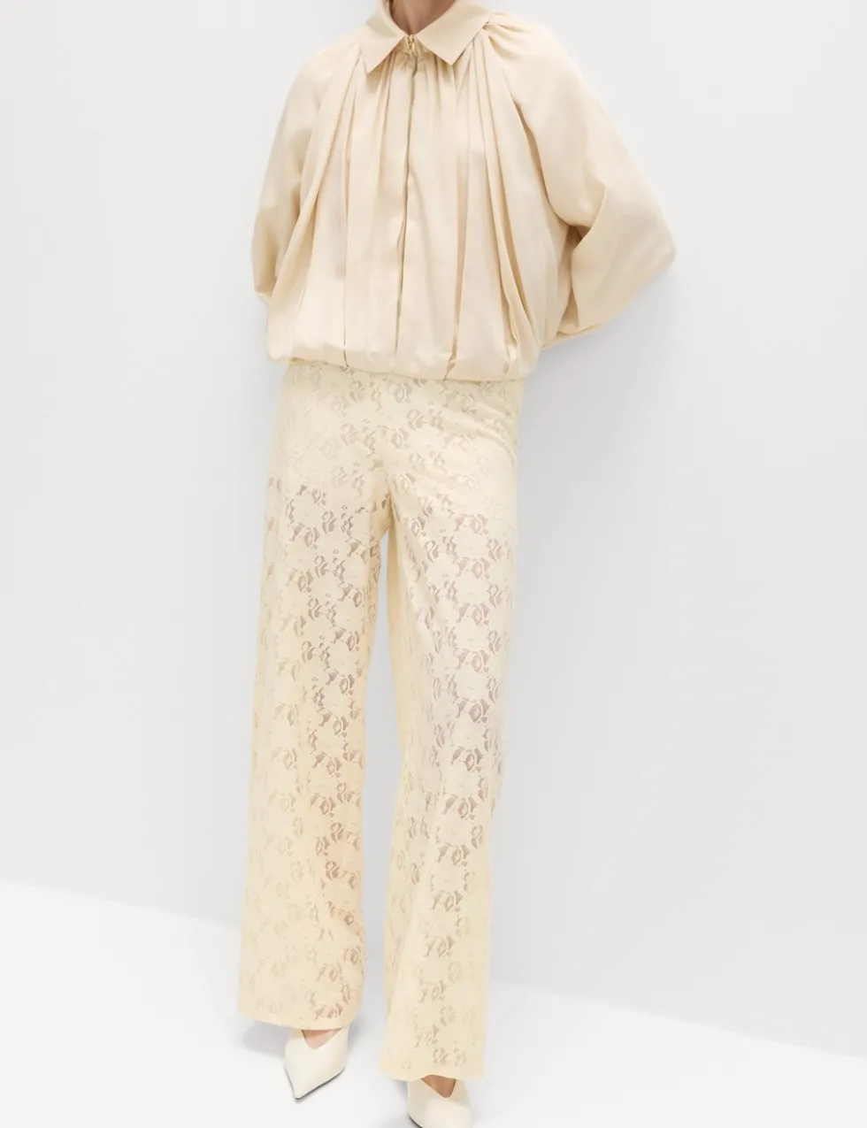 Lace Wide Leg Trousers