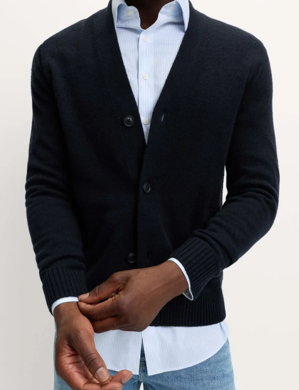 Lambswool Blend V-Neck Cardigan