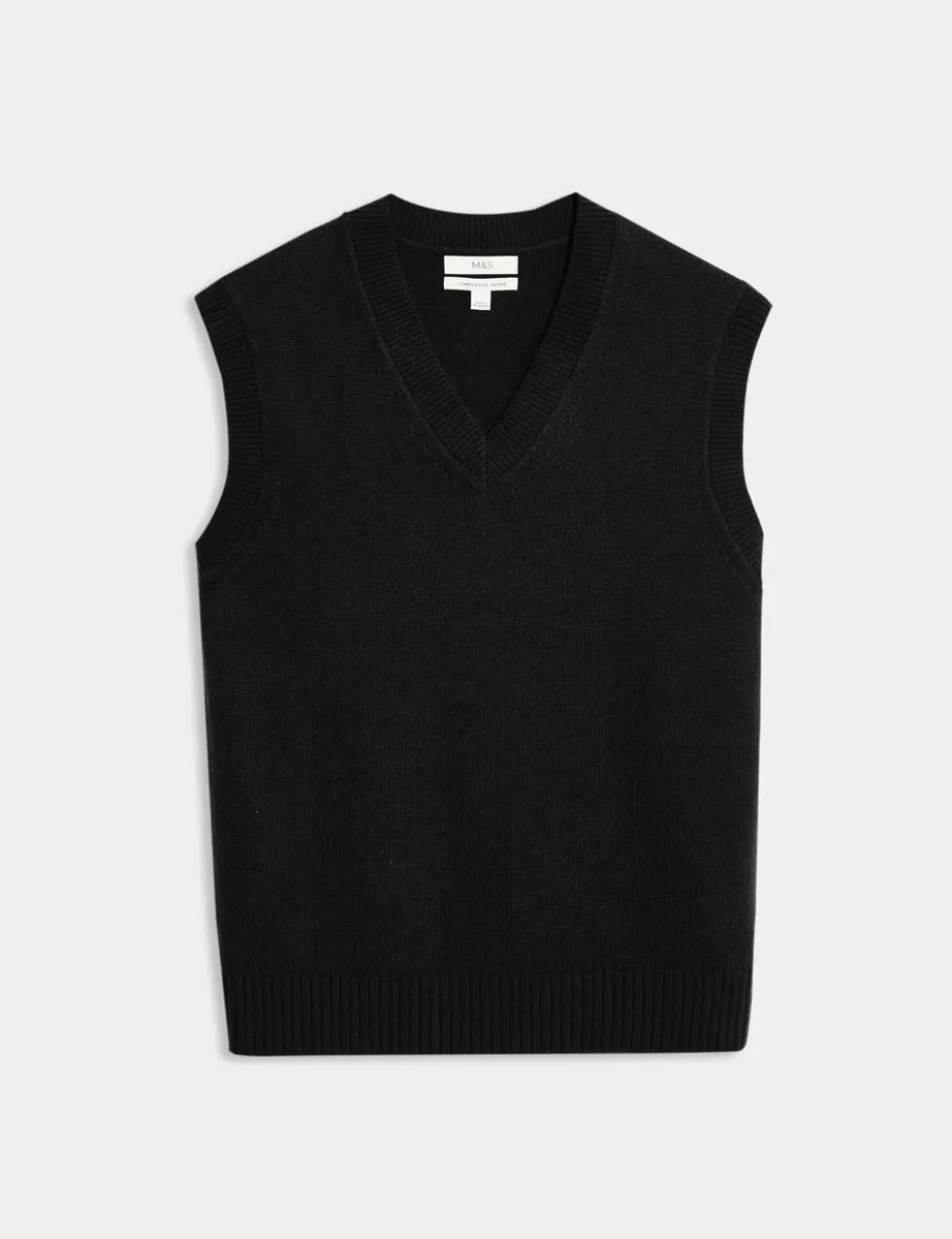 Lambswool Blend V-Neck Knitted Vest