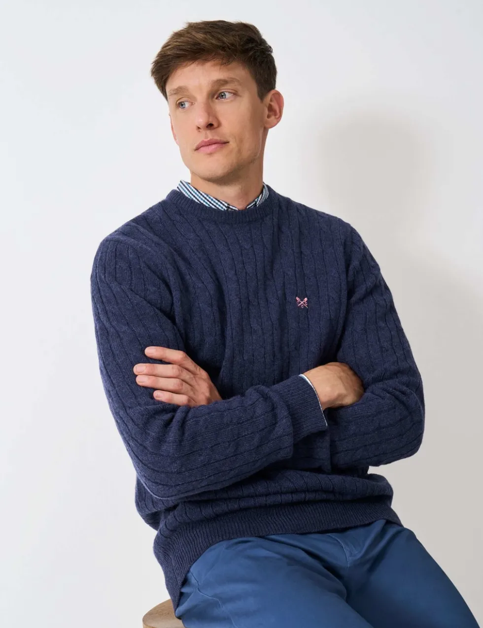 Lambswool Rich Cable Crew Neck Jumper