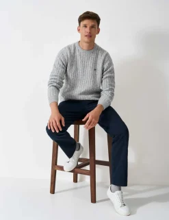 Lambswool Rich Cable Crew Neck Jumper