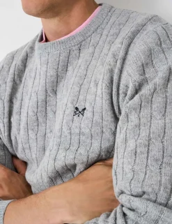 Lambswool Rich Cable Crew Neck Jumper