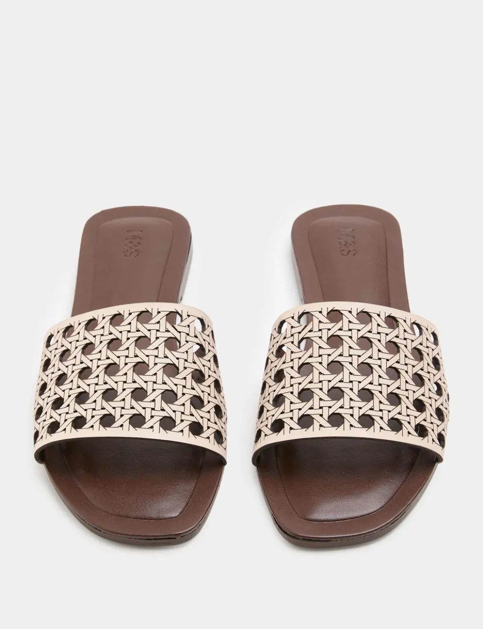 Laser Cut Flat Mule Sandals