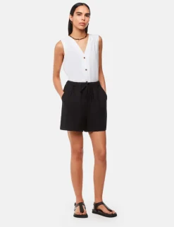 Laura Pure Linen Button Through Tank Top