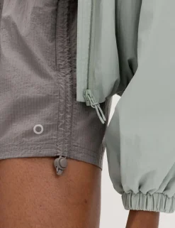 Layered Ruched Running Shorts
