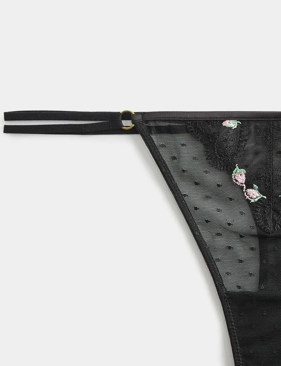 Leah Embroidery Thong