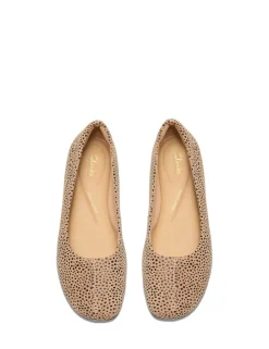 Leather Animal Print Flat Slip On Shoes