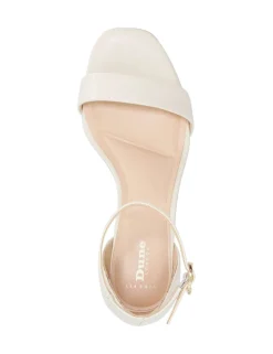 Leather Ankle Strap Block Heel Sandals