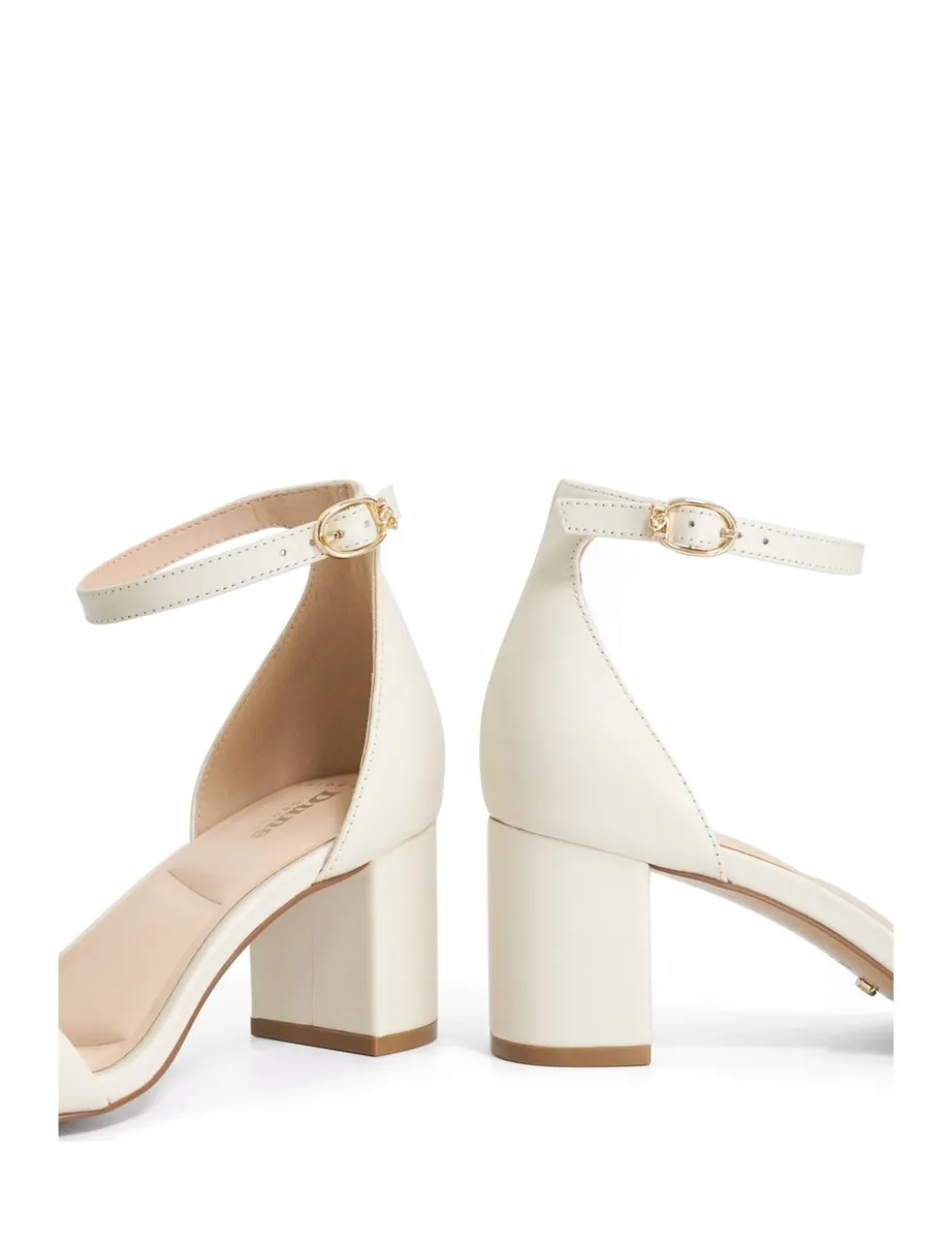 Leather Ankle Strap Block Heel Sandals
