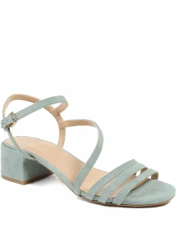 Leather Ankle Strap Block Heel Sandals