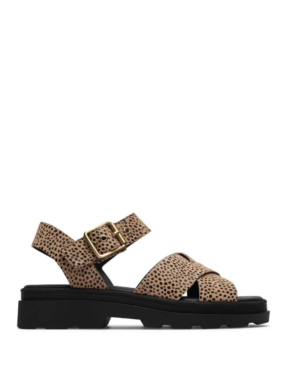 Leather Ankle Strap Platform Sandals