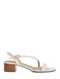 Leather Block Heel Sandals