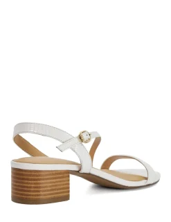 Leather Block Heel Sandals