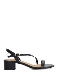 Leather Block Heel Sandals