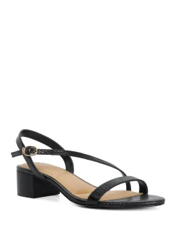 Leather Block Heel Sandals